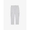 Reiss Mens Grey Marl Willan Tapered-leg Cotton-jersey Trousers Xs In Multi