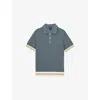 Reiss Callie Striped Cuff Polo Shirt