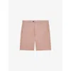 Reiss Mens Rose Pink Wicket Regular-fit Stretch-cotton Chino Shorts
