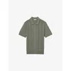 Reiss Mens Tay Pointelle-knit Modal And Cotton-blend Shirt Sage In Gray