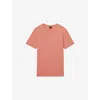 Reiss Mens Bless Crew-neck Short-sleeve Cotton-jersey T-shirt Washed Rose Pink
