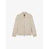 Reiss Mens Sharlan Brushed Wool-blend Bomber Jacket Stone