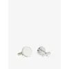 Reiss Mens Silver Mop Ardley Inlaid Cufflinks