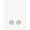 Reiss Mens Silver Mop Ripley Round Metal Cufflinks In Metallic