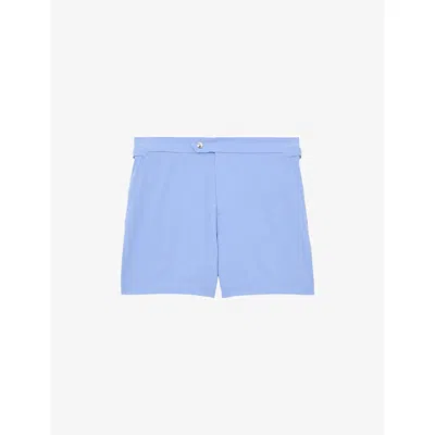 Reiss Mens Sky Blue Sun Side-adjuster Swim Shorts