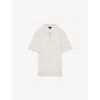 Reiss Mens Snow White Maxwell Zip-up Wool Polo Shirt Xs