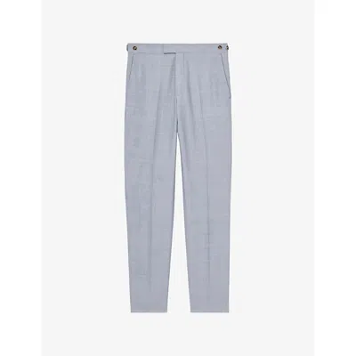Reiss Mens Belmont Slim-fit Tapered-leg Stretch-woven Trousers Soft Blue