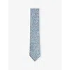 Reiss Mens  Leone Geo-pattern Silk T In Soft Blue Melange