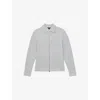 Reiss Mens Soft Grey Roberto Patch-pocket Knitted Cardigan In Gray