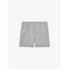 Reiss Mens Soft Grey Sussex Regular-fit Pleated-front Woven Shorts