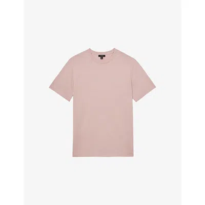 Reiss Mens Soft Pink Bless Regular-fit Cotton-jersey T-shirt Xs