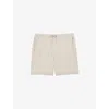 Reiss Mens Stone Barber Drawstring-waist Regular-fit Stretch-jersey Shorts In White