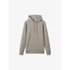Reiss Fabien Interlock Jersey Drawstring Hoodie In Gray