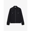 Reiss Mens Vy Blue Medina Double-knit Stretch-jersey Jacket In Navy Blue