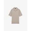 Reiss Duchie Short Sleeve Merino Wool Polo Sweater In Brown