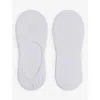 Reiss Mens White Brand-print Low-rise Stretch-cotton Socks In White
