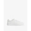Reiss White Leather Elasticated-lace Trainers In White