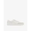 Reiss White Bonded-leather Low-top Trainers In White
