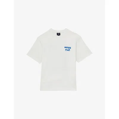 Reiss Mens White  X Ché Roda Cotton-jersey T-shirt