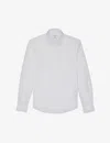Reiss Mens White Voyager Regular-fit Stretch-woven Shirt In White