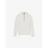 Reiss Mens Winter White Evesham Cable-knit Wool-blend Jumper In White