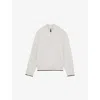Reiss Mens Winter White Stockdale Half-zip Wool-blend Jumper In White