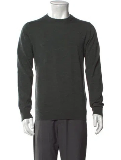 Pre-owned Reiss Merino Wool Crew Neck Pullover In Gray