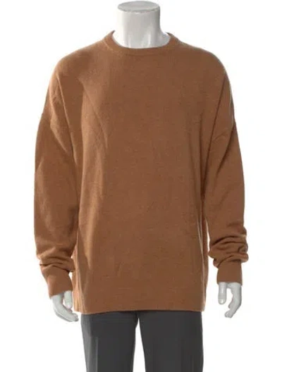 Pre-owned Reiss Merino Wool Crew Neck Pullover W/ Tags In Brown