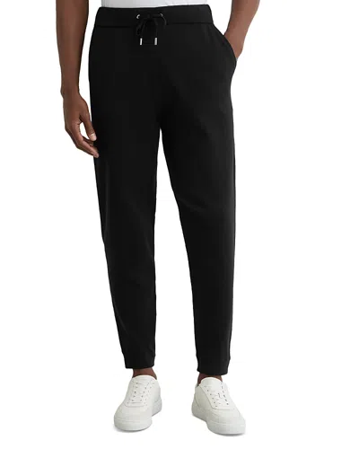 Reiss Merino Wool Joggers In Black
