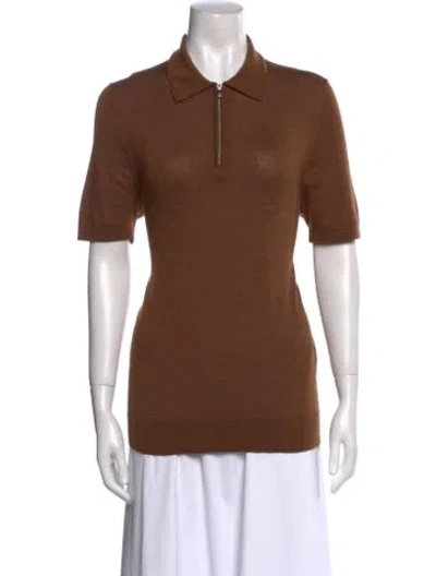 Pre-owned Reiss Merino Wool Sweater In Brown