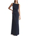 Reiss Mia Drape Front Maxi Dress