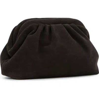 Reiss Mia Suede Frame Clutch In Brown