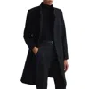 Reiss Mia Wool Blend Coat In Black