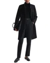 Reiss Mia Wool-blend Mid Length Coat In Black