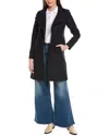 Reiss Mia Wool-blend Mid Length Coat In Blue