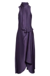 Reiss Michelle Satin Cocktail Dress In Purple
