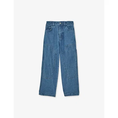 Reiss Kids' Mid Blue Hydro Straight-leg Denim Jeans 3-9
