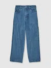 Reiss Mid Blue 3-9 Yrs Straight-leg Carpenter Jeans In Blue