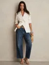 Reiss Mid Blue Mid-rise Straight-leg Jeans