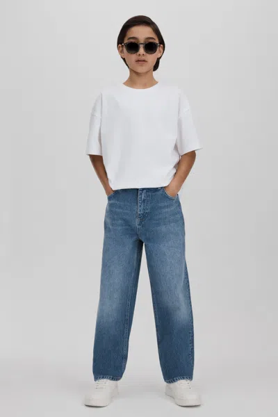 Reiss Mid Blue 3-9 Yrs Loose Fit Adjuster Jeans