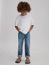 Reiss Mid Blue Wash Ronnie 9-13 Yrs Relaxed-fit Jeans In Blue