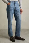 Reiss Bishopgate Straight Fit Jeans In Mid Blue Wash In Mid Blue Wash