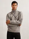 Reiss Mid Brown Jumper In Gray