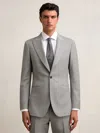 Reiss Mid Grey Slim-fit Wool Single Breasted Suit Blazer In Gray