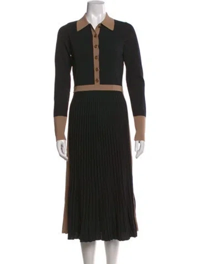 Pre-owned Reiss Midi Length Dress In Black