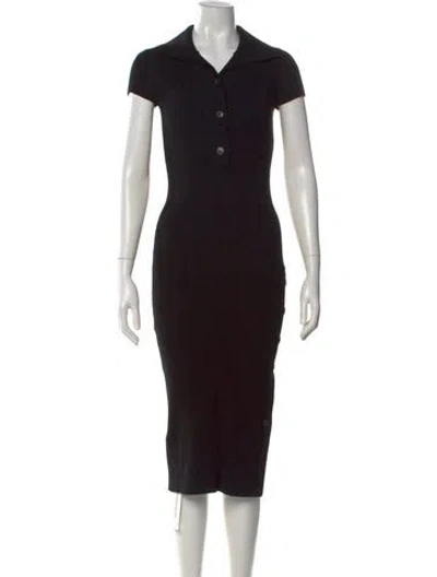 Pre-owned Reiss Midi Length Dress In Black
