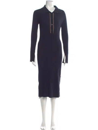 Pre-owned Reiss Midi Length Dress In Blue