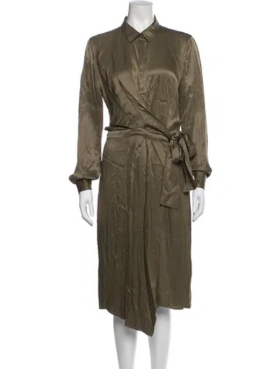 Pre-owned Reiss Midi Length Dress In Green