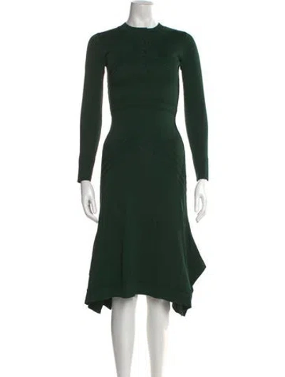 Pre-owned Reiss Midi Length Dress In Green
