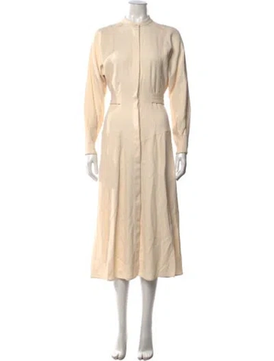 Pre-owned Reiss Midi Length Dress In Neutral